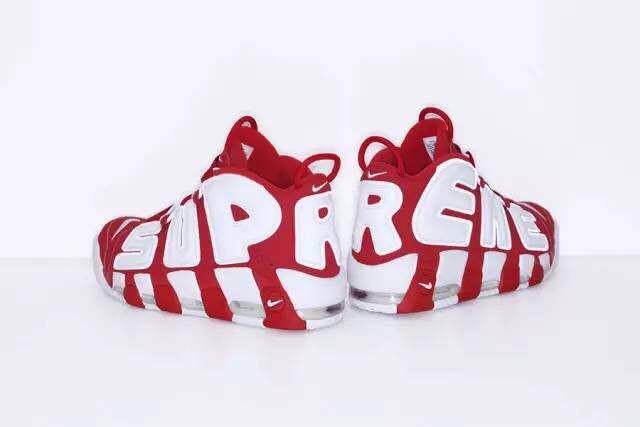 Nike Air More Uptempo White Red Shoes